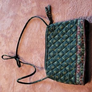 Vera Bradley, green shoulder purse
